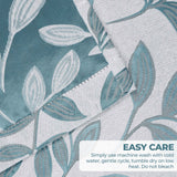 Leaves Room Darkening Washable Blackout Curtain Panels, Set of 2