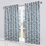 Leaves Room Darkening Back Tabs Blackout Curtain Panels, Set of 2