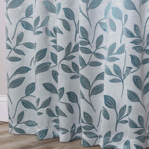 Leaves Room Darkening Washable Blackout Curtain Panels, Set of 2
