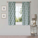 Ribbon Trellis Washable Room Darkening Blackout Curtains, Set of 2