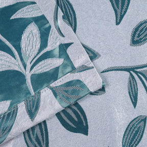 Leaves Machine Washable Room Darkening Blackout Curtains 4 Pieces