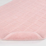 Nora Cotton Thick Solid Checkered Washable Bath Mat Set of 2