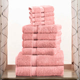 Madison Egyptian Cotton Pile Plush Heavyweight 10 Piece Towel Set