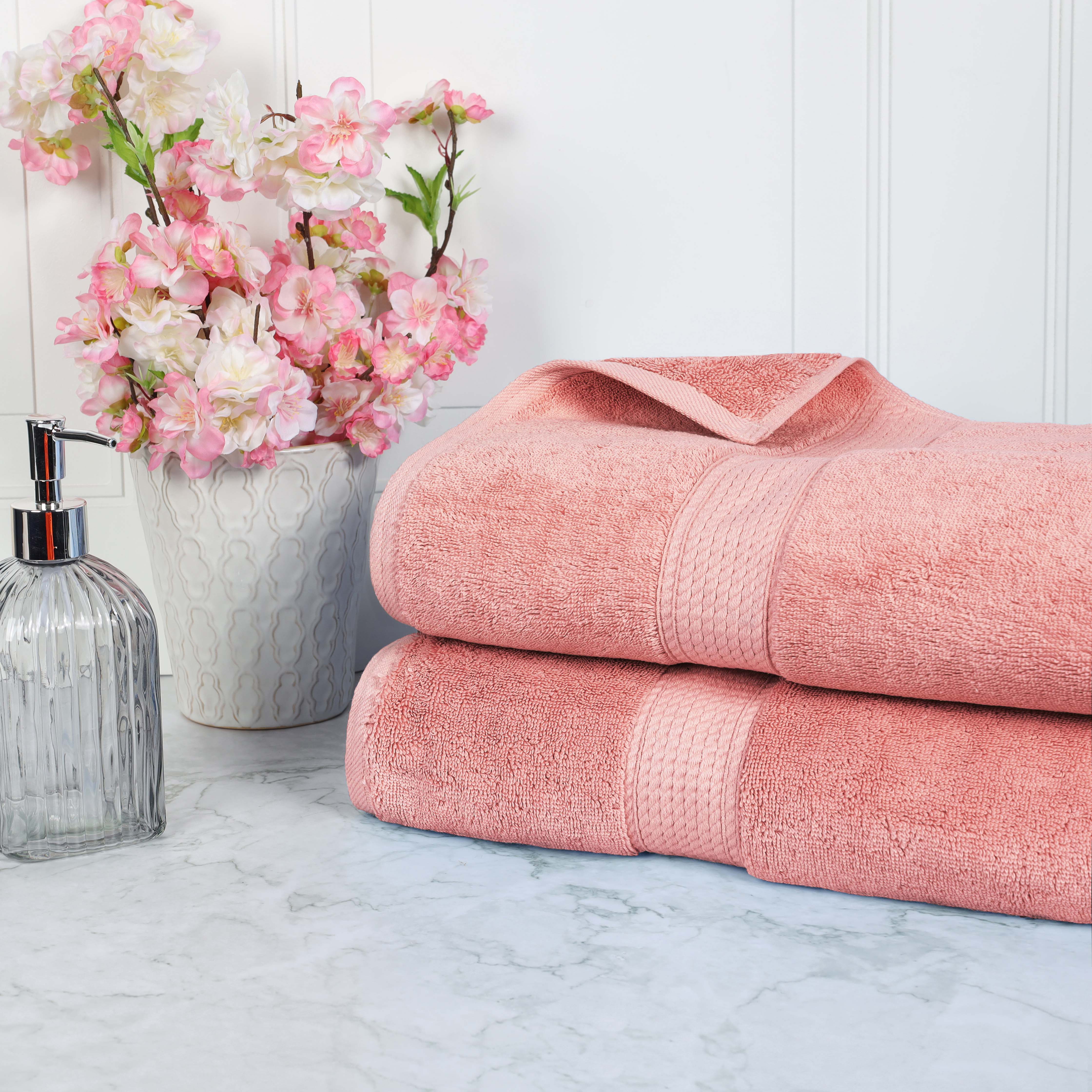Madison Egyptian Cotton Plush Thick Absorbent Bath Sheet Set of 2