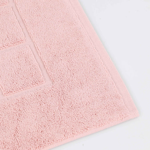 Nora Cotton Thick Solid Checkered Washable Bath Mat Set of 2
