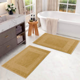 Egyptian Cotton Greek Key Infinity Border Bath Mat Set of 2