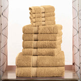 Madison Egyptian Cotton Pile Plush Heavyweight 10 Piece Towel Set
