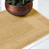 Egyptian Cotton Greek Key Infinity Border Bath Mat Set of 2