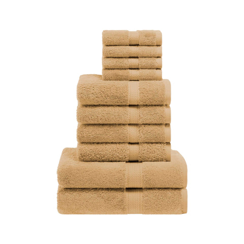 10-Piece Egyptian Cotton Plush Towel Set - Madison