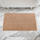 Nora Cotton Thick Solid Checkered Washable Bath Mat Set of 2