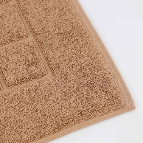 Nora Cotton Thick Solid Checkered Washable Bath Mat Set of 2