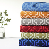 100% Cotton Flannel Bed Sheet Set Trellis Deep Pocket