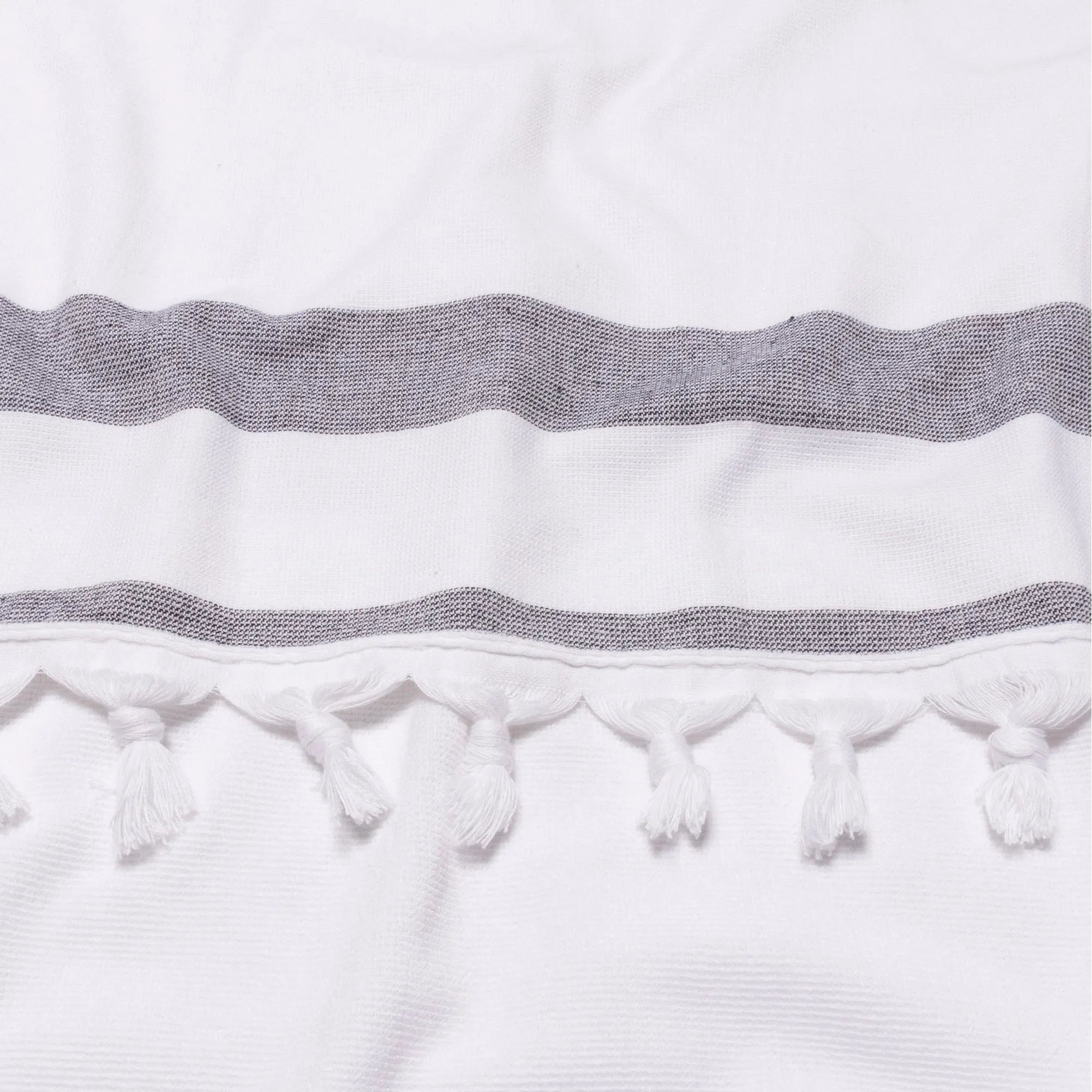 Tropical Cabana Stripe Fouta 4 Piece Beach Towel with Tassels