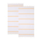 Tropical Cabana Stripe Fouta Cotton Beach Towel Set of 2 Piece