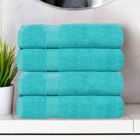 Cotton Highly Absorbent Eco-Friendly Quick Dry 4 Piece Bath Towel Set