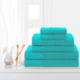 Egyptian Cotton Basketweave Towel Set 6 Piece