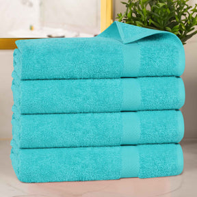 Cotton Highly Absorbent Eco-Friendly Quick Dry 4 Piece Bath Towel Set