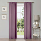 Solid Room Darkening Rod Pocket Blackout Curtain Panels, Set of 2