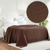 Waffle Weave Honeycomb Knit Soft Solid Textured Cotton Blanket