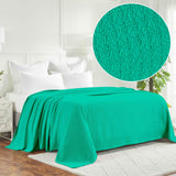 Waffle Weave Honeycomb Knit Soft Solid Textured Cotton Blanket