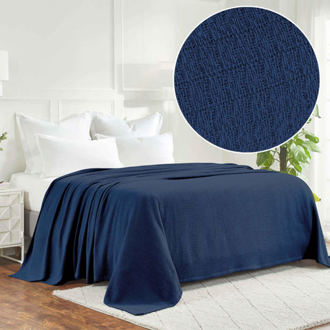 100% Cotton Waffle Blanket – Cooling Waffle Weave, Lightweight & Breathable