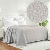 Waffle Weave Honeycomb Knit Soft Solid Textured Cotton Blanket