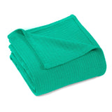 Waffle Weave Honeycomb Knit Soft Solid Textured Cotton Blanket