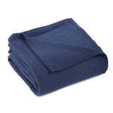 Waffle Weave Honeycomb Knit Soft Solid Textured Cotton Blanket