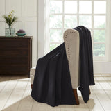Waffle Weave Honeycomb Knit Soft Solid Textured Cotton Blanket
