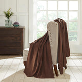 Waffle Weave Honeycomb Knit Soft Solid Textured Cotton Blanket