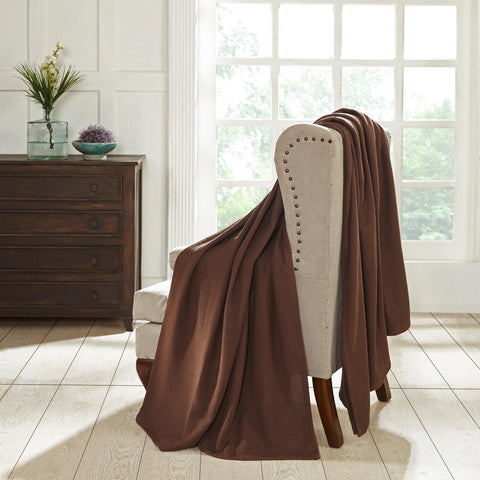 100% Cotton Waffle Blanket – Cooling Waffle Weave, Lightweight & Breathable