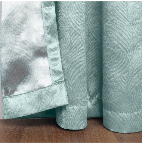Blackout Window Curtains Waverly Geometric Room Darkening Washable Set of 2