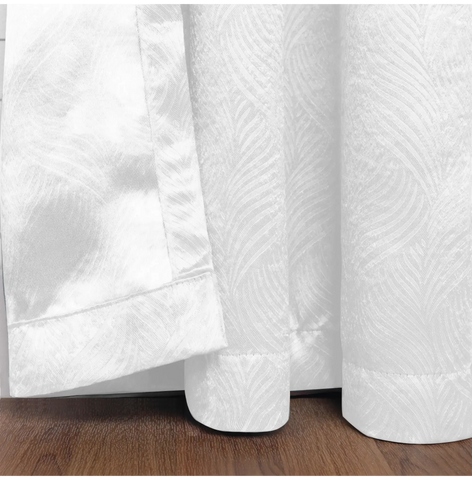 Blackout Window Curtains Waverly Geometric Room Darkening Washable Set of 2