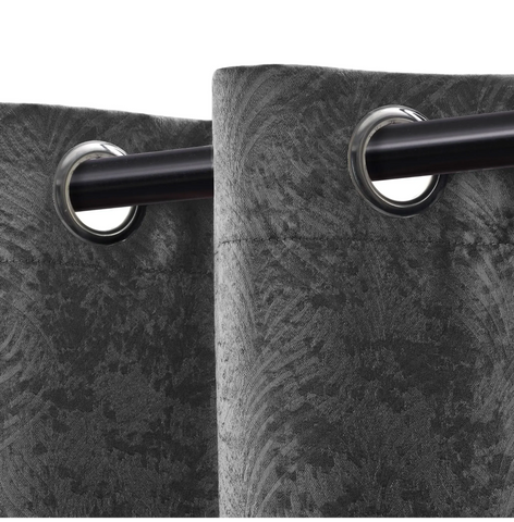 Blackout Window Curtains Waverly Geometric Room Darkening Washable Set of 2