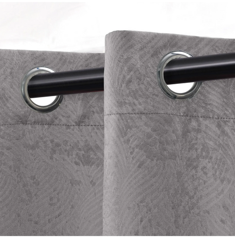 Blackout Window Curtains Waverly Geometric Room Darkening Washable Set of 2