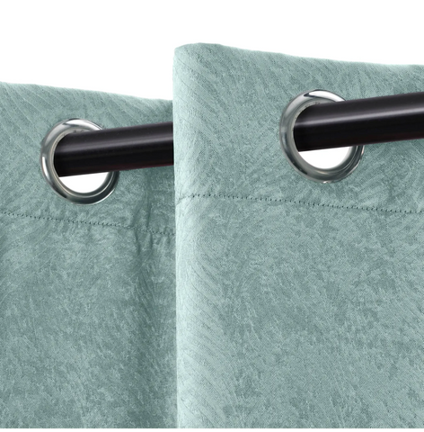 Blackout Window Curtains Waverly Geometric Room Darkening Washable Set of 2