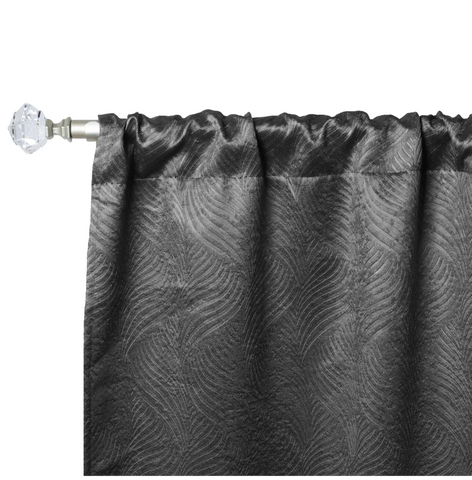 Blackout Window Curtains Waverly Geometric Room Darkening Washable Set of 2