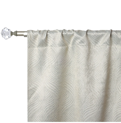Blackout Window Curtains Waverly Geometric Room Darkening Washable Set of 2