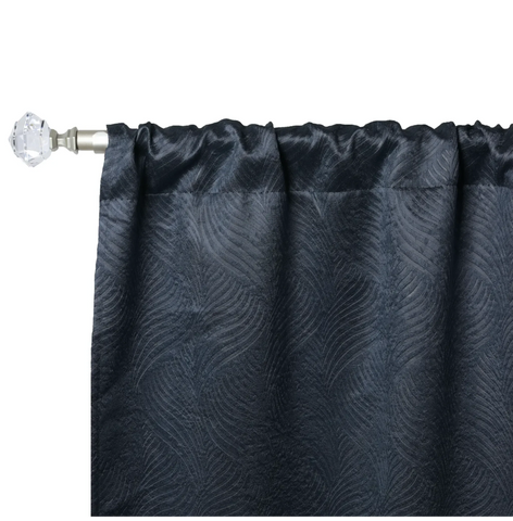 Blackout Window Curtains Waverly Geometric Room Darkening Washable Set of 2
