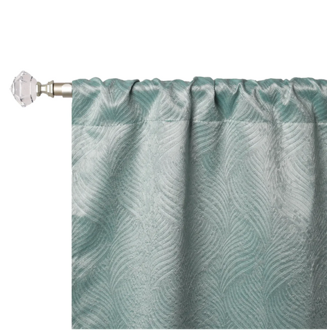 Blackout Window Curtains Waverly Geometric Room Darkening Washable Set of 2