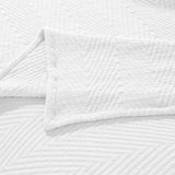 Aswan Cotton Medium Weight Textured Modern Chevron Woven Coverlet