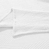 Aswan Cotton Medium Weight Textured Modern Chevron Woven Coverlet