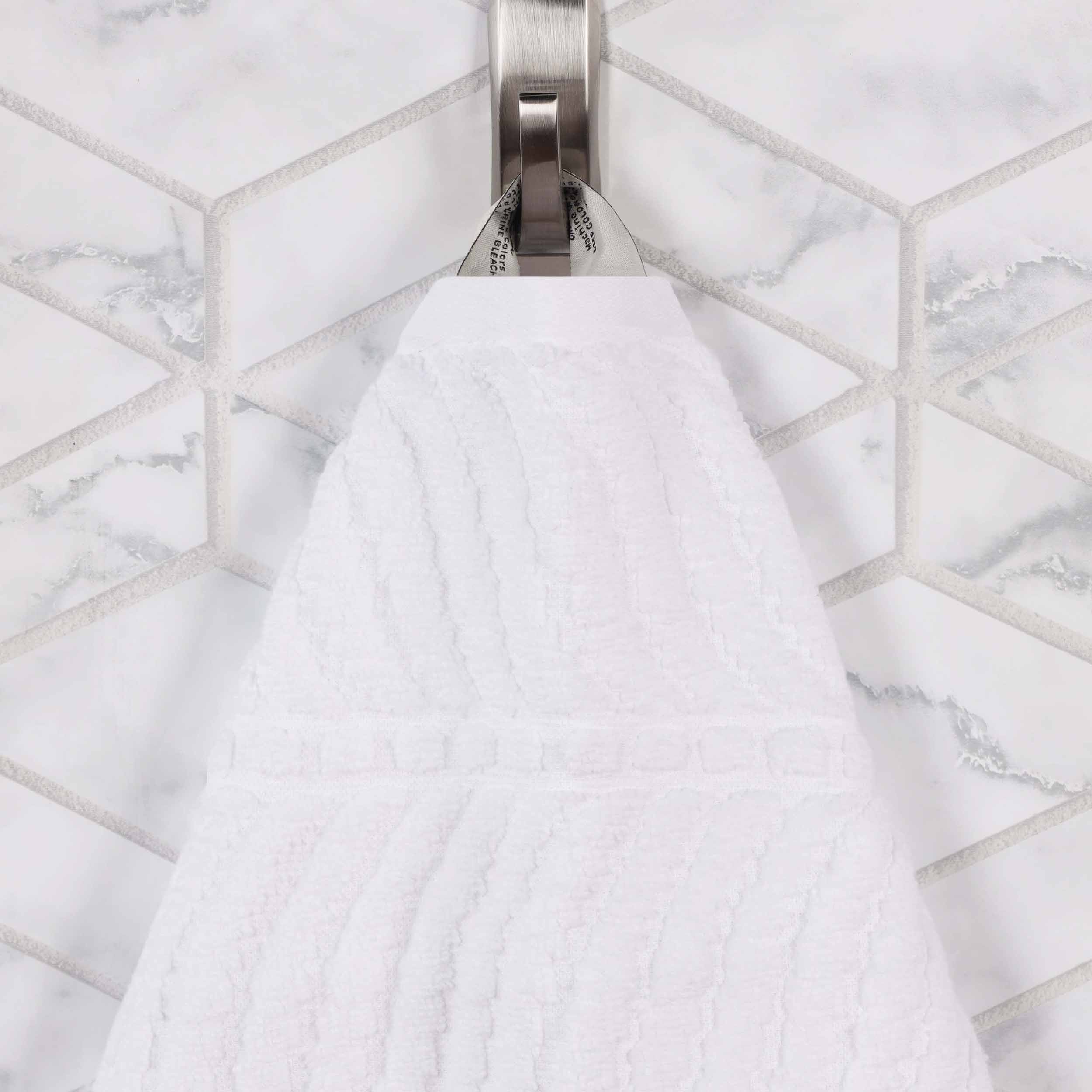 Chevron Zero Twist Solid and Jacquard Soft Cotton 12 Piece Towel Set