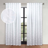 Leaves Room Darkening Back Tabs Blackout Curtain Panels, Set of 2