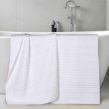 Mika Smart Twist Viscose Cotton Blend Ribbed Bath Sheets, Set of 2