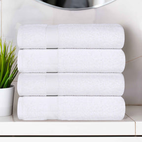 Cotton Highly Absorbent Eco-Friendly Quick Dry 4 Piece Bath Towel Set