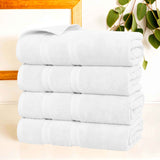Zero Twist Cotton Medium Weight Bath Towel Set of 4