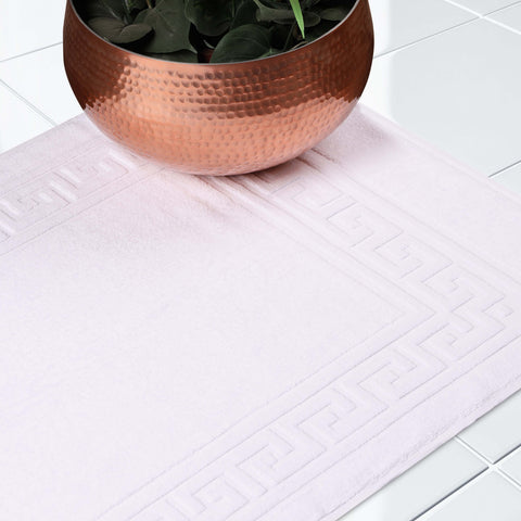 Egyptian Cotton Bath Mat Set of 2 Greek Key Infinity Border