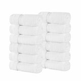 Niles Egyptian Giza Cotton Plush Absorbent Face Towel Washcloth Set of 12