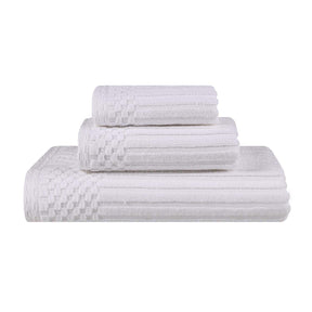 Soho Ribbed Cotton Absorbent 3 Piece Assorted Towel Set